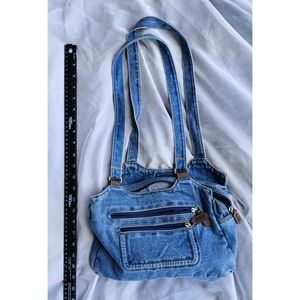Vintage Denim 80s 90s Shoulder Bag Purse